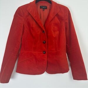 Talbots Velour Jacket Size 2 Petite‎ Orange Business Office Gilmore Girls